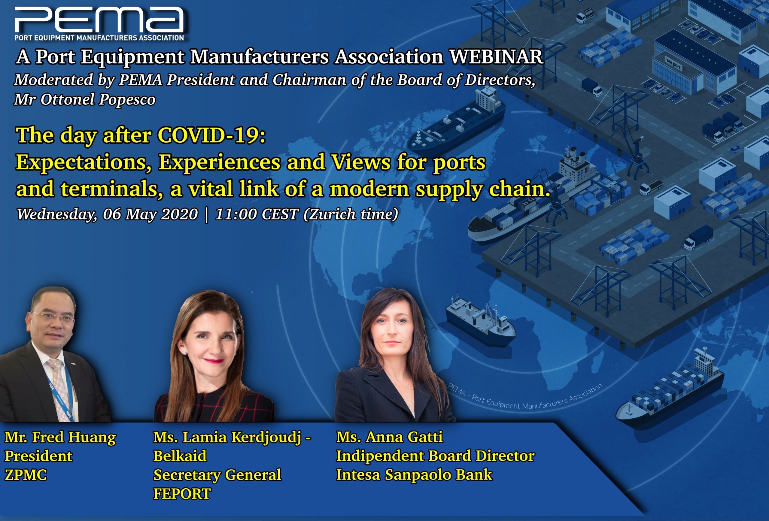 PEMA to host webinar exploring realities facing ports and terminals post Covid-19