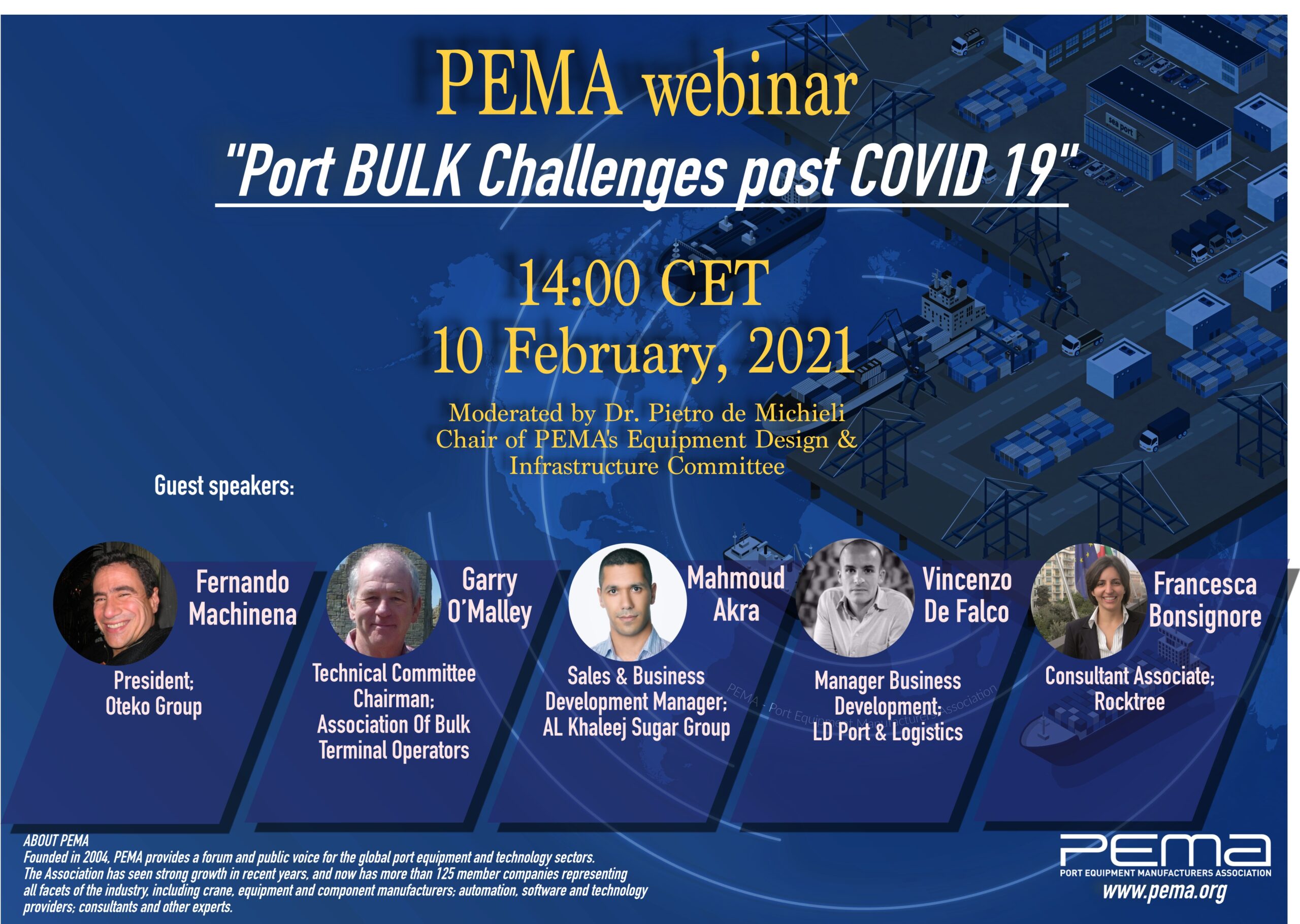 PEMA to host webinar exploring the Port BULK Challenges post COVID-19