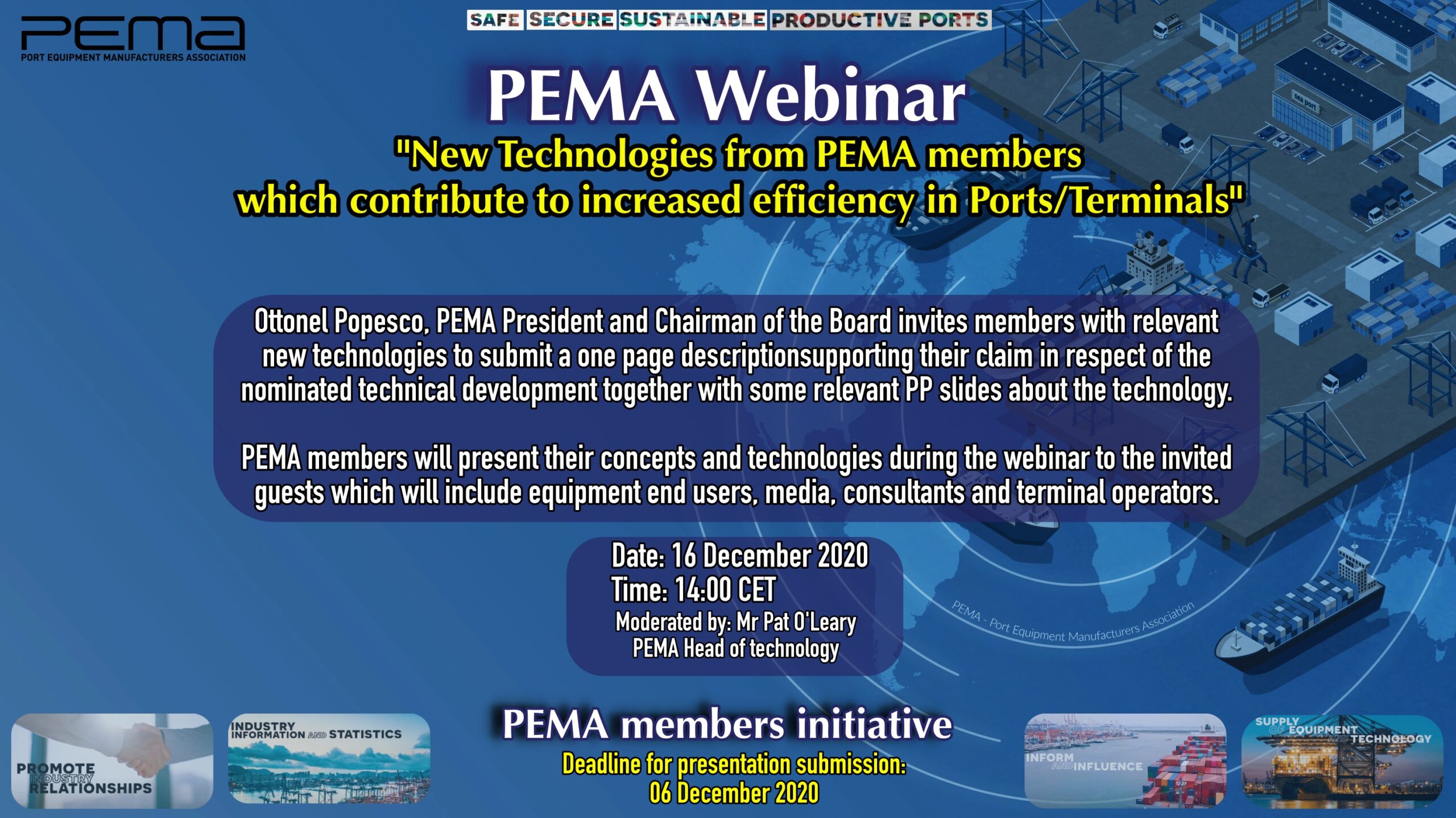 PEMA members webinar: Technologies that contribute to increased efficiency in Ports/Terminals